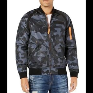 American Rag Mens Jacket Camo Print Flight/Bomber